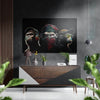 3 Wise Monkeys Brushed Aluminum Dibond Wall Art by Insigneart USA