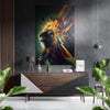 Lion Brushed Aluminum Dibond Wall Art by Insigneart USA