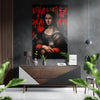 Mona Lisa with a Cat Brushed Aluminum Dibond Wall Art by Insigneart USA