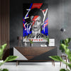 David Bowie Brushed Aluminum Dibond Wall Art by Insigneart USA