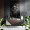 Batman in Throne Brushed Aluminum Dibond Wall Art by Insigneart USA