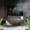 Abstract City Silhouette Brushed Aluminum Dibond Wall Art by Insigneart USA