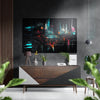 Abstract City Silhouette Brushed Aluminum Dibond Wall Art by Insigneart USA