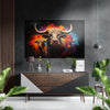 Bull Brushed Aluminum Dibond Wall Art by Insigneart USA