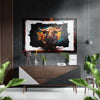 Bull Brushed Aluminum Dibond Wall Art by Insigneart USA
