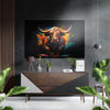 Bull Brushed Aluminum Dibond Wall Art by Insigneart USA