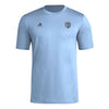 adidas Mens Size Short Sleeve Pre-Game T-Shirt Smoke Blue/Sporting Kansas City Large Tall by EasyOptionXY