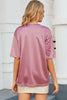 Pink Chest Pocket Loose Fit T Shirt