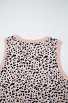 Leopard Print Round Neck Tank Top