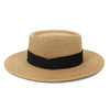 Adult Summer Straw Hat Fashion Casual Beach Fedora Hat Wide Brim Straw Hat Luxury Fedora Summer Packable Sun Hat Lightweight Women Beach Sun Hat Breathable Sun Hats For Women 56-58cm by Stevvex