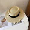 Adult Summer Straw Hat Fashion Casual Beach Fedora Hat Wide Brim Straw Hat Luxury Fedora Summer Packable Sun Hat Lightweight Women Beach Sun Hat Breathable Sun Hats For Women 56-58cm by Stevvex