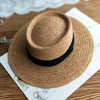 Adult Summer Straw Hat Fashion Casual Beach Fedora Hat Wide Brim Straw Hat Luxury Fedora Summer Packable Sun Hat Lightweight Women Beach Sun Hat Breathable Sun Hats For Women 56-58cm by Stevvex