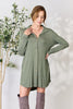 Celeste Full Size Button Down Shirt Dress