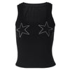Women's Slim-fit Solid-color Rhinestone-embellished Versatile Top by My Store