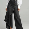 Women's Washed Denim Skort with Button Closure by FitiqueFit