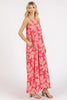 New Summer Printed V-Neck Maxi Cami Dress with Pockets – Chic and Functional Flattering Dress with Ruched Details by Stevvex