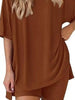 Full Size Half Sleeve T-Shirt and Shorts Set Plus Size by Simply Love