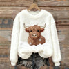 Sweet Crew-neck Top With A Snowman Design by My Store