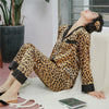 Women's Polyester Leopard Print Sexy Home Wear Suit