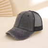 Distressed Washed Mesh Baseball Cap – Frayed Unisex Hat for Outdoor & Daily Wear by FitiqueFit