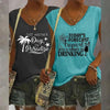 2-Pack Women's V-Neck Sleeveless Tank Tops – Loose Fit Casual Summer Beach Shirts by FitiqueFit