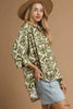 Umgee Abstract Print Button-Up Oversized Shirt by FitiqueFit