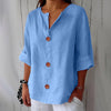 Women's V-Neck Buttoned Blouse by FitiqueFit