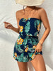 Tropical Print Strapless Elastic Waist Romper by Wild and Free Boutique