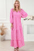 Printed Tie Neck Maxi Dress