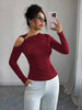 Cutout One-Shoulder Long Sleeve T-Shirt by Simply Love