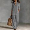 Women's Bohemian Cotton-Blend Top & Pants Set – Resort Lounge Co-ord by FitiqueFit