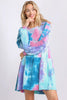 Colorful Full Size Round Neck Long Sleeve Dress Plus Size Boho Chic Beautiful Girls Dress by Stevvex