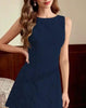 Women's Jacquard Sleeveless Midi Dress – Slim Fit French Minimalist Style by FitiqueFit
