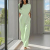 Women’s wide-leg short sleeve jumpsuit by FitiqueFit