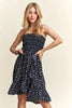 Smocked Floral Tube Dress with Pockets For Summer – FeminineFluttering Floral Tube Dress with Smocked Bodice and Convenient Pockets for a Stylish, Practical Look by Stevvex