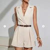 Women’s Elegant Pleated Wide Leg Jumpsuit by FitiqueFit