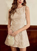 Women's Jacquard Sleeveless Midi Dress – Slim Fit French Minimalist Style by FitiqueFit