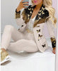 Women's Printed Coat & Trousers Two-Piece Set – 19 Prints, Casual Fashion Suit by FitiqueFit