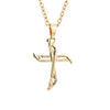 Slap Shot Hockey Cross Necklace