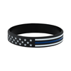 Police Thin Blue Line American Flag Bracelet