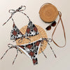 Red Turquoise Western Icon Recycled UPF 50+ String Bikini by Neon Spur
