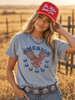 America Patriotic Eagle Graphic Tee by Wild Junkie