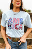 America Sequin Patch Tee by Wild Junkie