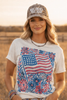 American Freedom Flowers Graphic Tee by Wild Junkie