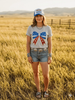 Americana Patriotic Bow Sequin Patch Tee by Wild Junkie