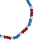 Americano Iced Out Baseball Bead Necklace | Red, White & Blue