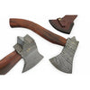 Handmade Damascus Camp Axe with Mosaic Pin and Rosewood Handle by JW SteelCrafts