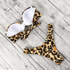 Animal Print Leopard Bikini Push Up Swimsuit Women Bikini Set Bathing Suit Bandeau Beach Wear Swimwear Women Casual Leopard Printed Triangle High Waist Two Piece Bikini Sets by Stevvex