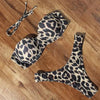 Animal Print Leopard Bikini Push Up Swimsuit Women Bikini Set Bathing Suit Bandeau Beach Wear Swimwear Women Casual Leopard Printed Triangle High Waist Two Piece Bikini Sets by Stevvex