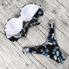 Animal Print Leopard Bikini Push Up Swimsuit Women Bikini Set Bathing Suit Bandeau Beach Wear Swimwear Women Casual Leopard Printed Triangle High Waist Two Piece Bikini Sets by Stevvex